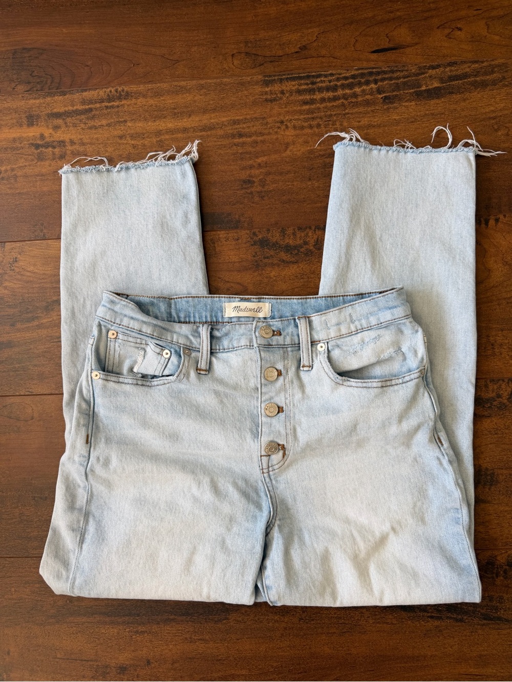 Madewell High-Rise Slim Crop Boyjean Light Wash Denim 28